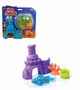 Роборыбка в наборе с 2-мя кораллами и замком (ABtoys, PT-00298)